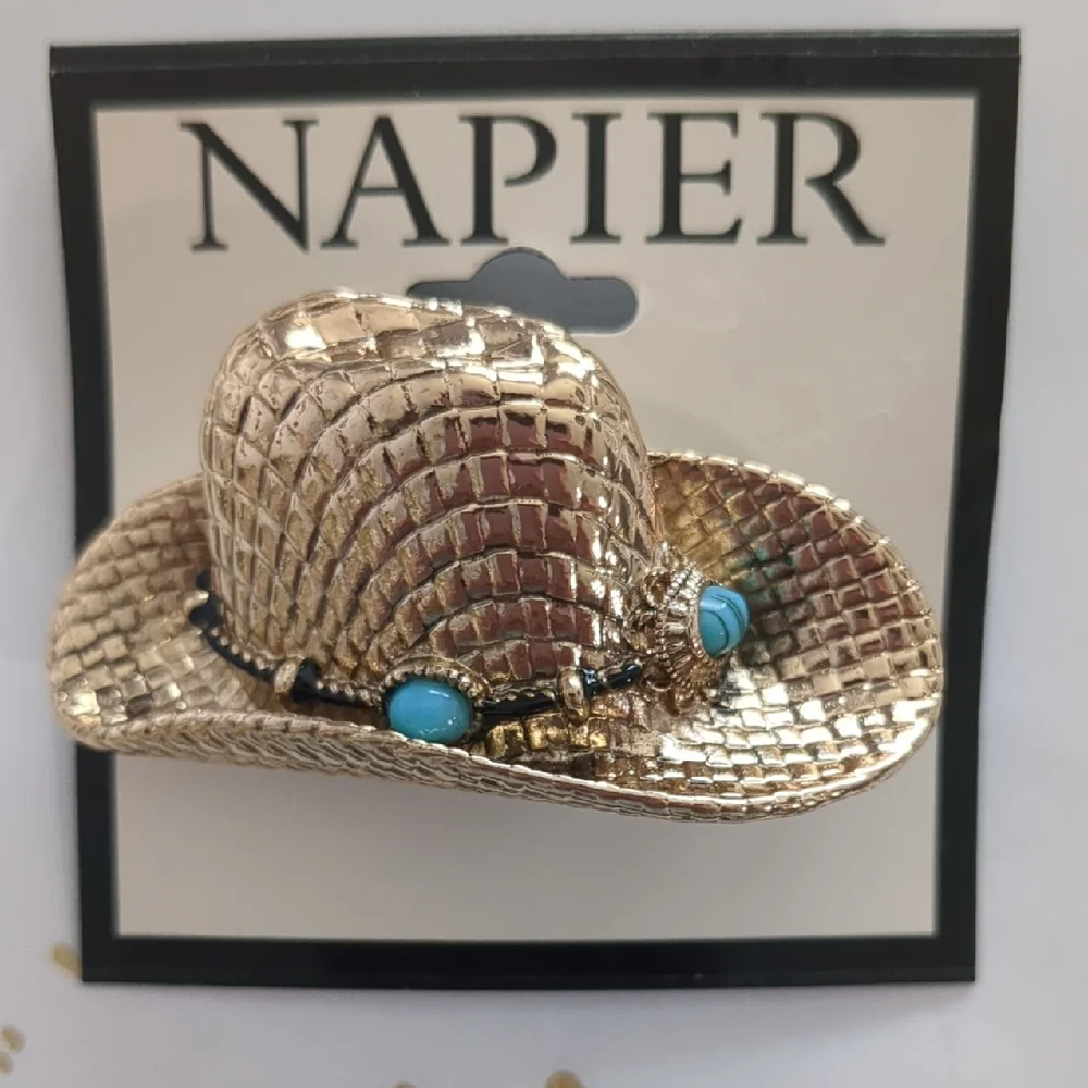 Napier Cowboy Hat Brooch - Picture 3 of 8